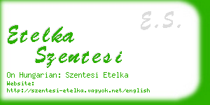 etelka szentesi business card